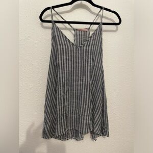 Ces Femme striped gray top size Large